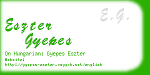 eszter gyepes business card